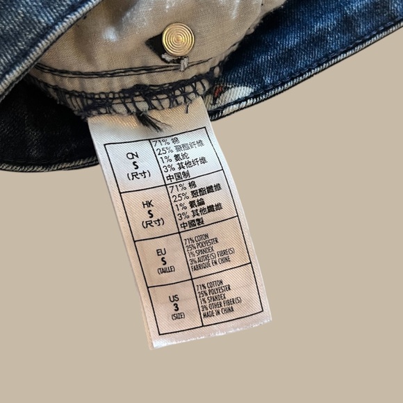 Disney Mickey Print High-Waisted Denim Shorts | US Size 3 - Picture 5 of 9